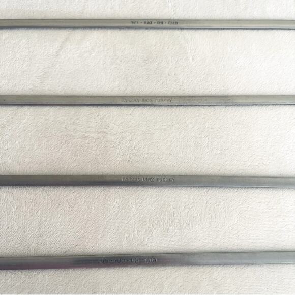 4 Vtg Turkish Greek Brass Steel Kebab Skewers Barbecue Grill Grilling Decorative - Picture 6 of 7